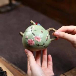 190ml Plum Blossoms Yixing Handmade Purple Clay Teapot Raw Ore Tea Pot Kung Fu Tea Set2026