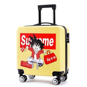 กระเป๋ากระเป๋าเดินทางเด็กลายการ์ตูนน่ารักสำหรับห้องโดยสารของเด็กกับล้อกระเป๋าลากกระเป๋าสำหรับอุ้ม Gratis Ongkir เด็กผู้ชาย20นิ้ว
