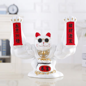 BD Patung Kucing Keberuntungan / Dekorasi Rumah / Dekorasi Toko / Dekorasi Dashboard Mobil / Patung Kucing Chinese SMB28