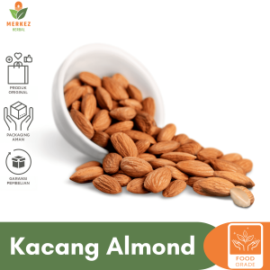 Kacang Roasted Almond Panggang Siap Makan 1Kg / Almon Roasted Kupas Matang Premium 1 Kg Camilan Diet
