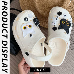 TKGril แรงมาก รองเท้าแตะหัวโตแฟชั่นเกาหลี ทรงสวยทรงมินิ น้ำหนักเบา สวมใส่สบาย ฟรีตัวติดน้องแมวสุดเก๋ ติดแล้วน่ารักสุดๆ พลาดได้หรอแม่ จัดโลดดด