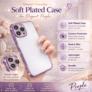 Infinix Smart 8 9 10 Plus Hot 30 30i 40i 40 Pro 50 50i Note 30 40 Pro Sarung Telefon Premium Clear Phone Case Slim Shockproof Anti-Yellow Plated Frame Soft Protective Cover with Camera Protection Casing for Transparent Back 透明手机壳 防摔防黄