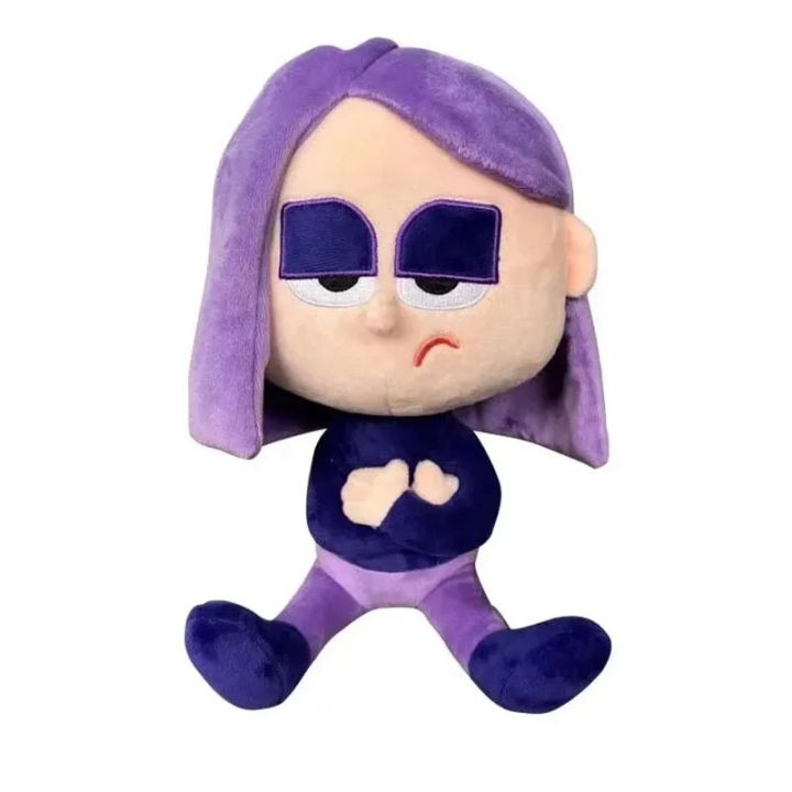 25cm Duolingo Purple Girl Cartoon Animation Cute Stuffed Girl Plush ...
