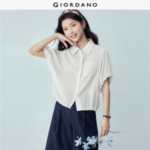 Giordano Women Women Short Sleeve Shirt Free Shipping 18346002