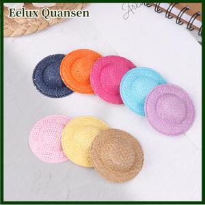 Eelux 5pcs Dollhouse tay dệt mũ rơm búp bê mini đầy màu sắc hat Dollhouse trang trí phụ kiện cho bé giả vờ chơi đồ chơi