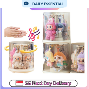 【DAILY ESSENTIAL】 Rotating Figurine Display Case - Manual / Rechargeable