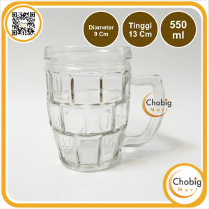 CHOBIG Gelas CHOBIG Kaca Bening Cangkir Mug Soda Gembira Glass JUMBO Bir Beer Teh
