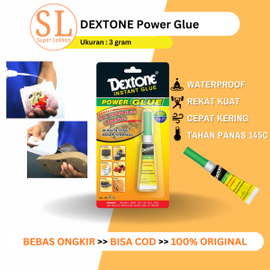 Lem Cair Dextone Power Glue Premium 3gram Perbaiki Barang Pecah dan Patah / Lem Korea Instant Glue Cepat Kering