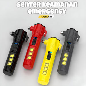 Senter Tangan Rechargeable 990000Lm dengan Palu Pengaman dan Magnet Kuat Side Light Torch Light