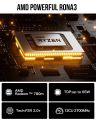 GMK K6 AMD Ryzen7 7840HS WIFI6 BT5.2 Win11 Pro DDR5 NVME SSD PCIE 4.0 WIFI6 BT5.2 Dual 2.5G Lan Office Gaming MINI PC. 