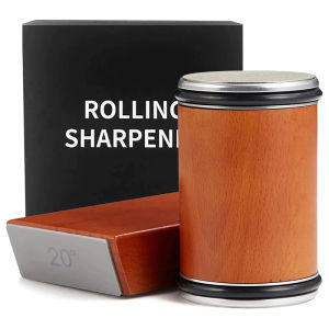 Magnetic Rolling Knife Sharpener Kit/ Diamond Sharpening Stone/ 20 Degree Whetstone for Kitchen Knives/ Compact Design f