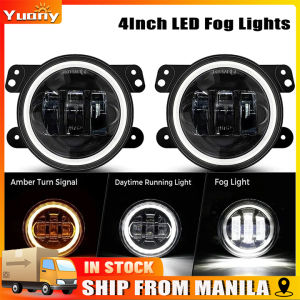 ✅【Local delivery】✅ 4Inch LED Fog Lights 60W Amber Yellow CREE Led Chips Offroad Driving Fog Lights Drl For Car Motorcycle