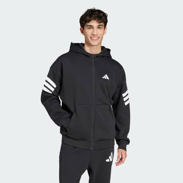 adidas Lifestyle Future Icons 3-Stripes Full-Zip Hoodie Men Black