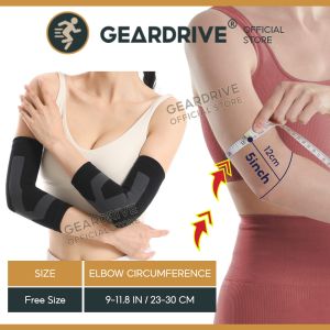 GEARDRIVE 1Pair Mugwort Self-Heating Elbow Brace Compression Sleeve with Graphene for Pain Relief Elbow Warming Care