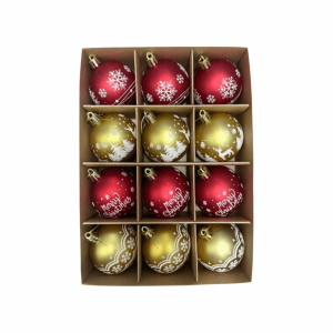 BETTERFORM 12Pcs Lớp hoàn thiện mờ Đồ trang trí Giáng sinh Đầy màu sắc 6cm Giáng Sinh Quà tặng Có thể tái sử dụng Những trang trí ngày lễ Đồ trang trí Giáng sinh
