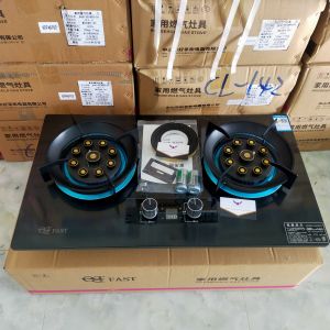 Bếp ga đôi 9 đầu đốt QT-FAST02 Tích hợp chế độ hẹn giờ cảm biến an toàn - Bếp Ga Cao Cấp Lắp Âm Và Dương  (BH 24 THÁNG)