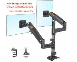 Giá Treo 2 Màn Hình NB-H180 17-27 Inch New 2024 Gắn Bàn Xoay 360 Độ