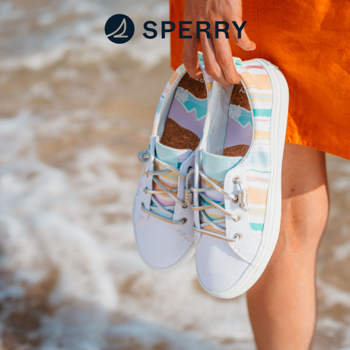 Sperry Women's SeaCycled™ Crest Vibe Resort Striped Sneaker - Off