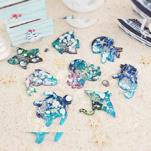 Pendant Molds Keychain Mould Silicone Keychain Molds Marine Animals Shaped DIY Handmade Accessories for Children