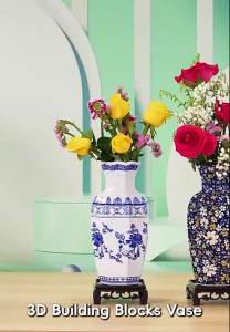 3D Puzzles for Adults Unique Flower Vase3D Puzzle Vase Birds Octahedral Vase Puzzles for Flowers Home Decor Gifts for Birthday Mothers Day
