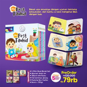 buku  My First Tauhid seri tauhid pertamaku bayi 0 6 12 bulan soft Baby Book Superlengkap sensory newborn journal english series anak 1 2 3 tahun muslim 100 kata pertamaku mini boardbook