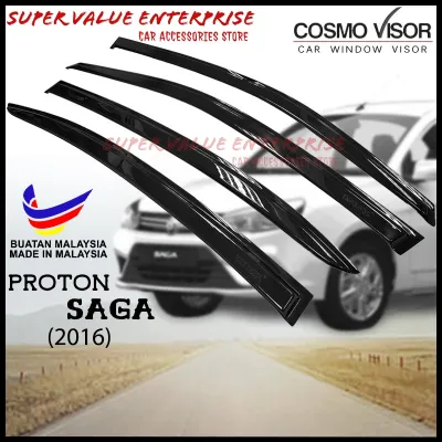 2.2Inch PROTON SAGA 2016 COSMO DOOR VISOR DOOR VISOR / WINDOW VENT VISOR DEFLECTOR