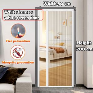 Sliding Screen Door Custom Trackless Anti-Mosquito Screen Door Low Track Invisible Folding Type