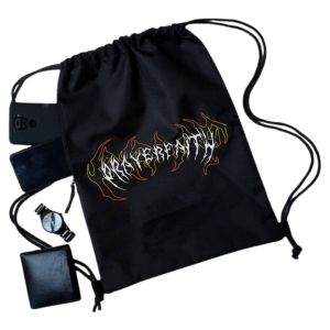 PRAYERFAITH - Tas Serut Pria Motif Hedonity Warna Hitam