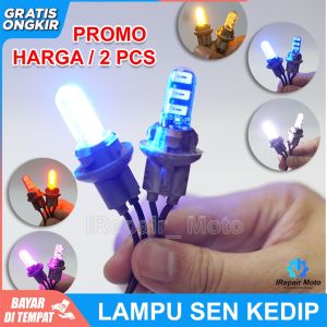 Lampu Sein Sen Jelly Kedip Flash / Diam T10 6Led 6Mata 1set / 2pcs Universal Nmax Pcx Aerox Scoopy VArio Beat Vixion Satria Lexi DLL