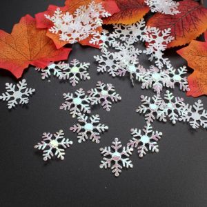 MQU19 Multi-color Christmas Snowflakes Confetti Glitter 1.5cm/2cm/3cm Snowflake Sequins Funny DIY Artificial Snowflakes Cake Decor
