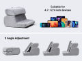 UGREEN Tablet Pillow Stand for Lap Soft Tablet Stand Holder Bed with 3 Viewing Angles Adjustable Pillow Holder Compatible with iPad Pro 9.7, 10.5, 11, 12.9 Air Mini 5 4 3 2 E-Reader Grey. 