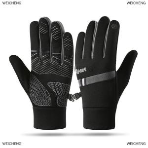 [COD] WEICHENG Warm Fleece Lined Gloves For Men And Women Outdoor Cycling Windproof Waterproof Touchscreen Skiing Gloves