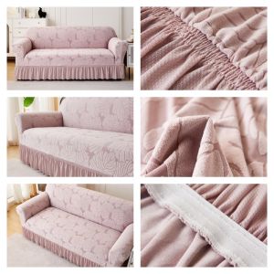 skirt lambs wool 1/2/3/4 seat universal sofa cover non-slip sofa cover for L-shaped sofa 9colors