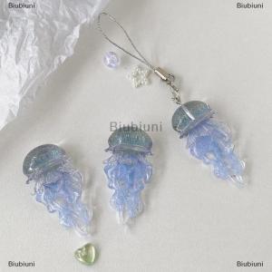 [COD] Biubiuni Sáng Tạo Thạch Màu Sứa Quyến Rũ Keychain Y2K Đính Cườm Mặt Dây Chuyền Điện Thoại Chuỗi Xe Treo Trang Trí Túi Mặt Dây Chuyền Trang Trí Quà Tặng