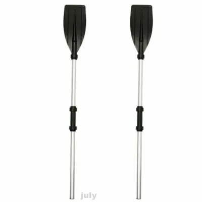 1 Pair of Paddles Aluminum Alloy Thickened Hand-cranking Paddle Rubber Boat Fishing Boat Plastic Double-headed Paddle Removable Kayak Drift Paddle