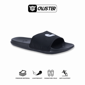 Sandal slide pria basic hitam series flip flop