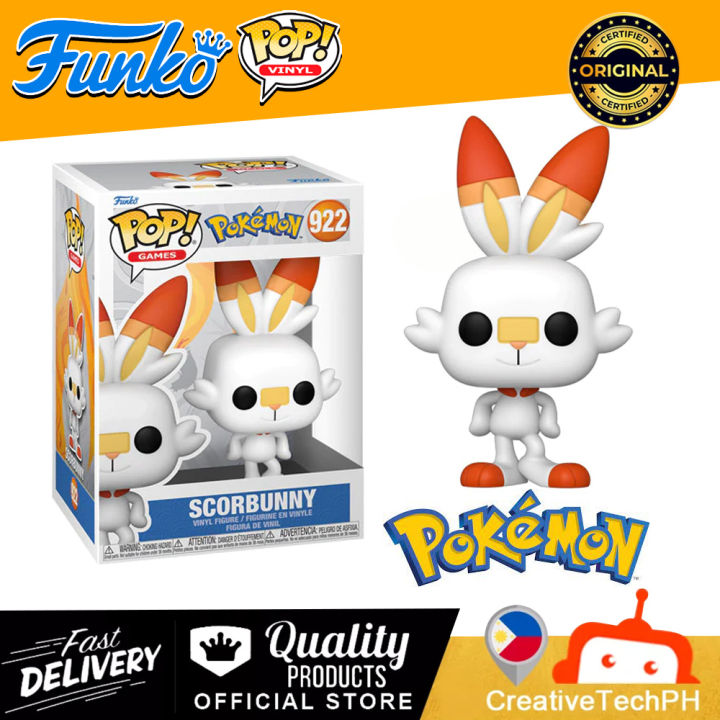 POP POKEMON 922 SCORBUNNY Funko POP! Games: Pokemon - Scorbunny 922 ...