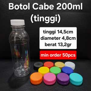 Harga 50pcs Botol Cabe 200ml TINGGI | Botol 200ml