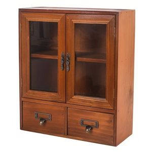 VINEY Drawer Type Wooden Desk Storage Box Nordic Multi-layer Cosmetic Jewelry Organizer Sundries Durable Doll Figure Display Stand Home