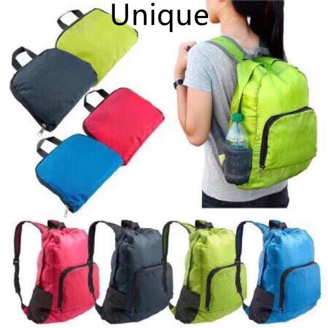 READY STOCK Unisex Lightweight Foldable Waterproof Backpack Nylon Sport Travel Camping Bag Hiking Bag Small Easy Carry Lazada