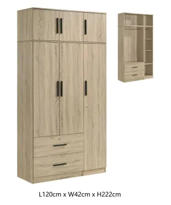 Fully Laminated Soft Closing Wardrobe With/Without Mirror