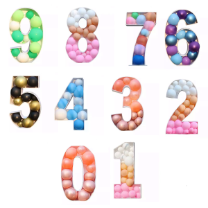 Child Safe Biodegradable Latex Number Balloon Display Stand For Birthdays Graduations Party Supplies