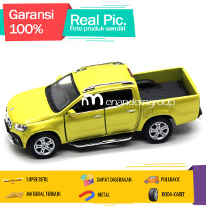 Diecast Miniatur Mainan Mobil Pick Up Double Cabin Mercedes Benz X-Class Buka Pintu Metal