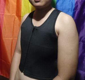 CHEST BINDER FRONT ZIPPER 8inches bandage  front bandage