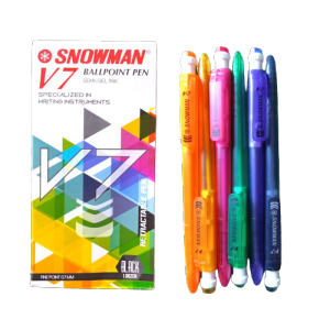 Pulpen Snowman V7 12 pcs / Ballpoint Cetek 1 Box / 1 Lusin