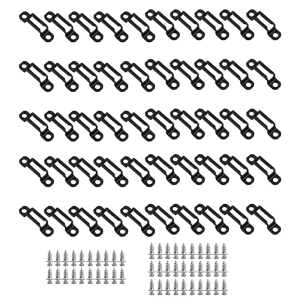 Pack of 50 Concealed Fasteners Connectors Accessory for Furniture Assembly With Sturdy Cold Rolled Steel Construction