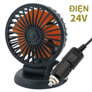 [Quạt Đôi Ô Tô 24V Xe Tải] Quạt Mini Để Bàn ÔTô Xoay 360 Độ – Xoay Thông Minh Để Trên Ô Tô Nhỏ Gọn Cực Mát Hàng Cao Cấp