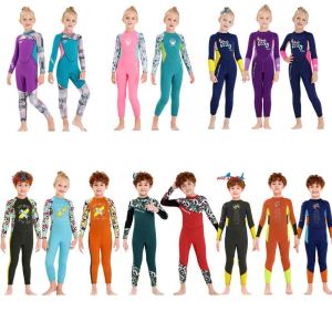 Đồ Bơi Trẻ Em Đồ Bơi Giữ Nhiệt Bằng Cao Su Tổng Hợp 2.5Mm Đồ Bơi Toàn Thân Cho Bé Trai Bé Gái Đồ Bơi Dài Tay Cho Trẻ Tập Đi