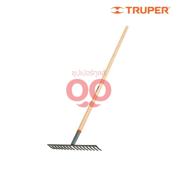 คราดเหล็ก 16 ซี่ TRUPER รุ่น 17880 ด้ามไม้ยาว น้ำหนักเบา
