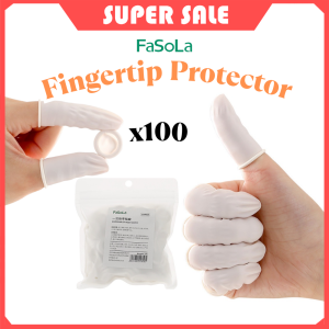FaSoLa 100pcs Fingertip Protector Elastic Non-Slip Latex Disposable Rubber Pelindung Jari Tangan